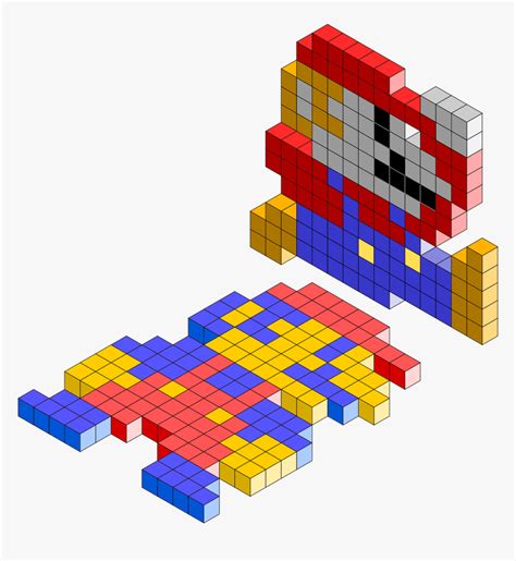 Tetris Pixel 3d Hd Png Download Kindpng