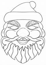 Mask Coloring Pages Christmas Year sketch template