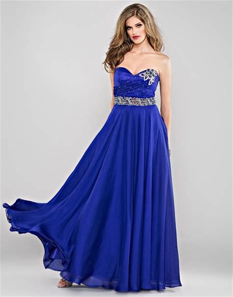 Vestido Azul Rey Con Adornos Brillantes Red Prom Dress Long Best Prom