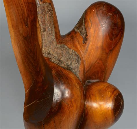 Lot 527 Abstract Modern Burl Wood Sculpture Case Antiques