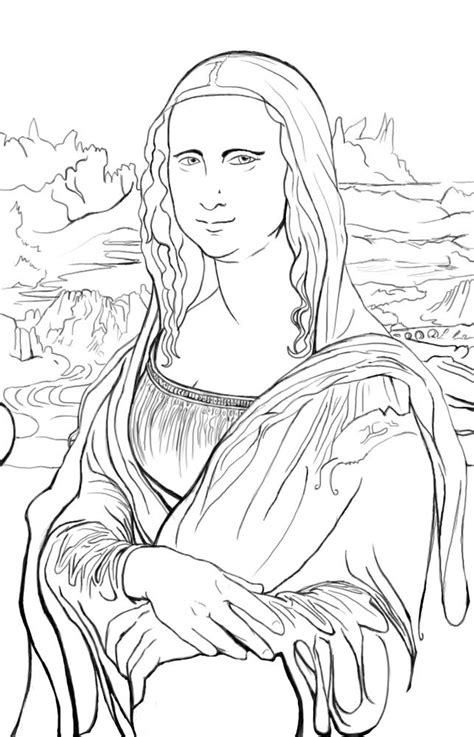 We have collected 40+ mona lisa coloring page images of various designs for you to color. Famous Artists Names Coloring Pages