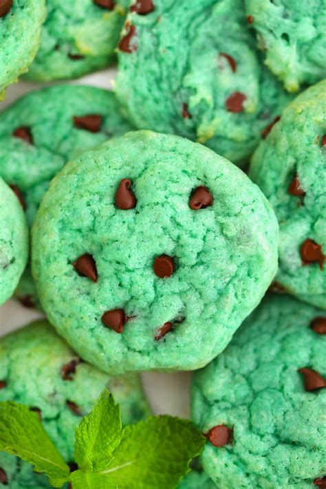 Pudding Mint Chocolate Chip Cookies Video Sweet And Savory Meals