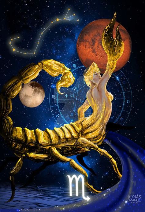 Scorpio Zodiac Art Celestial Art Sign Art
