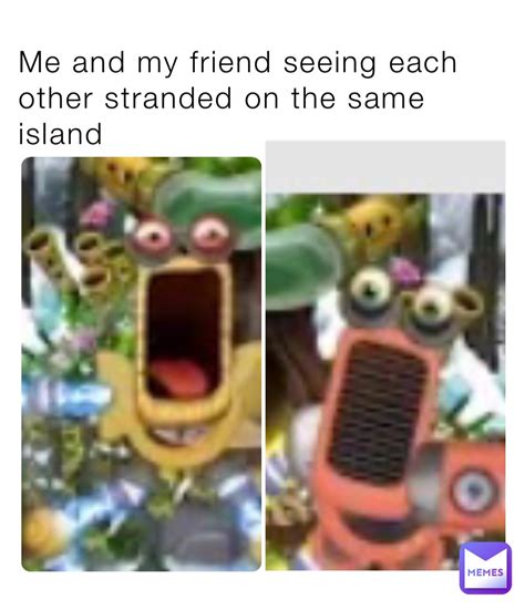 Me And My Friend Seeing Each Other Stranded On The Same Island