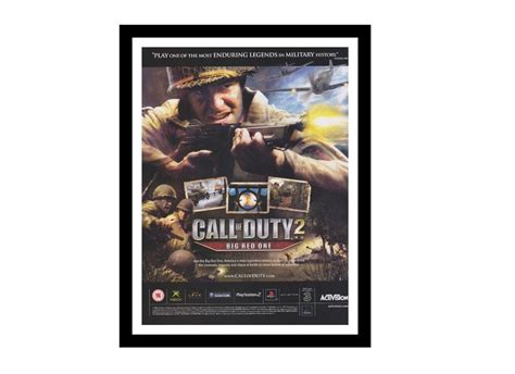 Original Gaming Call Of Duty 2 Promo Poster Framed And Mounted Etsy