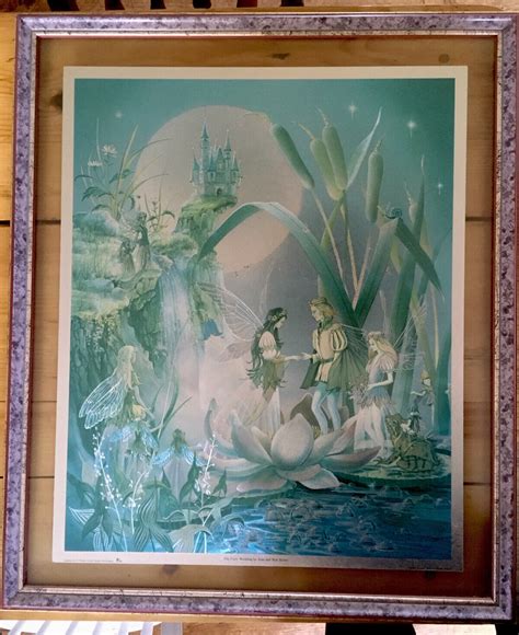 Large Framed Dufex Foil Art By Jean And Ron Henry Titled Fairy Wedding Ebay