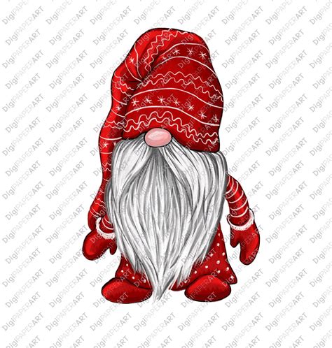 Christmas Png Gnome Clipart Scandinavian Gnomes Clipart Etsy