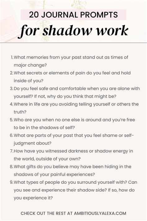 20 Shadow Work Journal Prompts For Healing And Self Awareness