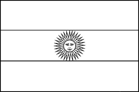 Argentina Flag Coloring Picture