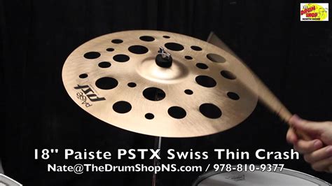 Paiste Pstx Swiss Thin Crash 18 The Drum Shop North Shore Youtube