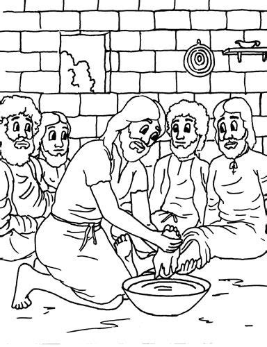 Pypus is now on the social networks, follow him and get latest free coloring pages and much more. Jesus Washing His Disciples Feet ... | Sunday school ...