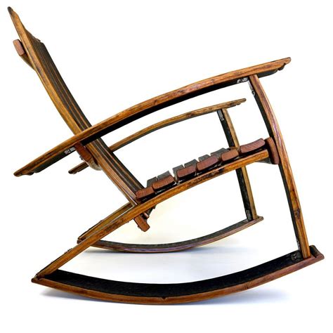 Shop rocking chairs and other antique and modern chairs and seating from the world's best furniture dealers. Bourbon Barrel Recurved Rocker | Whiskey barrel furniture ...