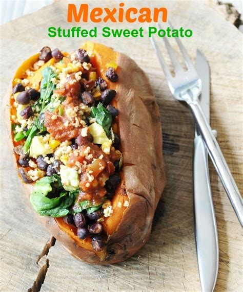 Single Serving Mexican Stuffed Sweet Potato Veganosity