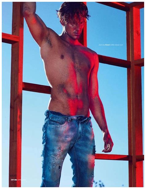 Shaun Dewet Models Spring Mens Denim For Lofficiel Hommes British Gq