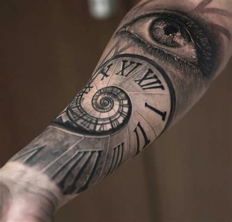Clock Eye Tattoo Cool Forearm Tattoos Tattoo Designs Men Forearm