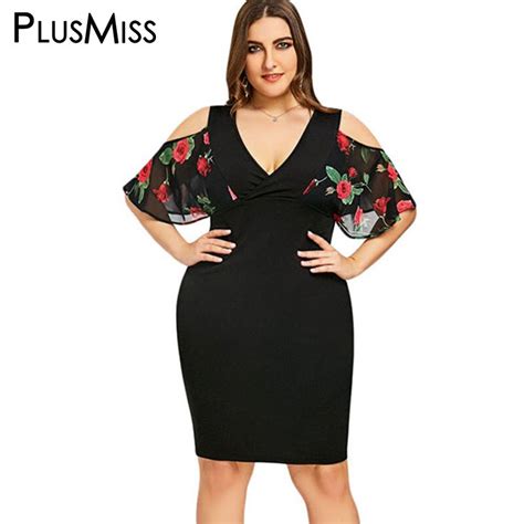 Plusmiss Plus Size Xl Xxxxl Xxxl Sexy V Neck Floral Flower Print