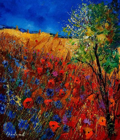 Summer Landscape With Poppies Painting By Pol Ledent Fine Art America