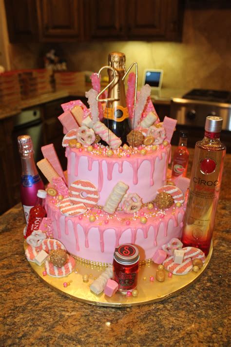 21st Birthday Cake Ideas With Alcohol