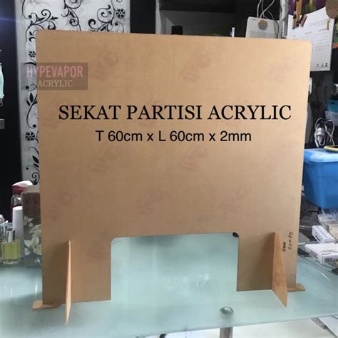 Itu 8² nya darimana ya? Jual SEKAT MEJA ACRYLIC / PARTISI / PEMBATAS MEJA / TABLE ...