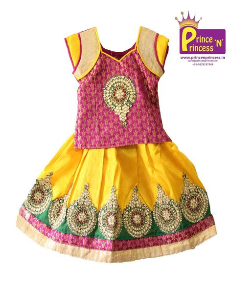 Latest pattu lehenga , silk pavadi for babies top collection images. Prince N Princess: Kids designer Pattu Pavadai