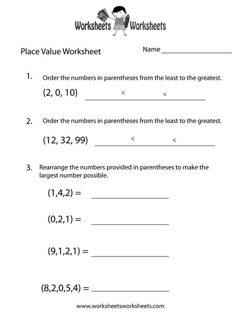 Place Value Test Worksheet Free Printable Educational Worksheet