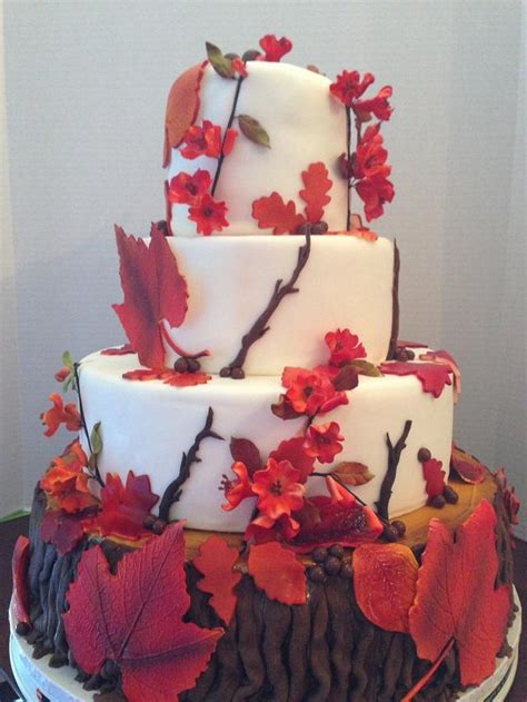 Fall Wedding Cake Cake By Raindrops Cakesdecor