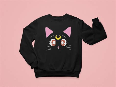 Unisex Cat Sweatshirt Sailor Moon Sweater 90s Anime Etsy Canada