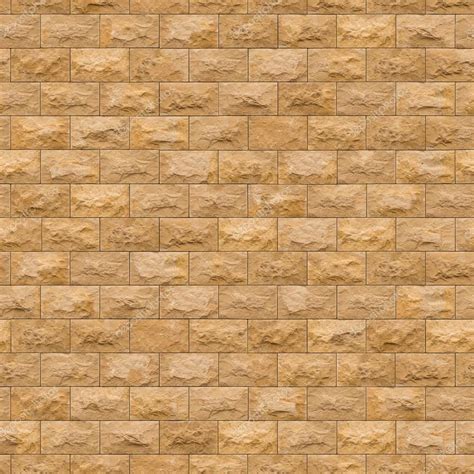 Seamless Texture Of Yellow Sandstone Brick Wall — Stock Photo