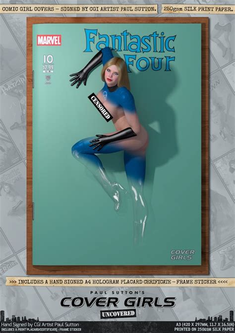 Invisible Woman Fantastic Four Nude Pin Up Cover Girls Etsy India