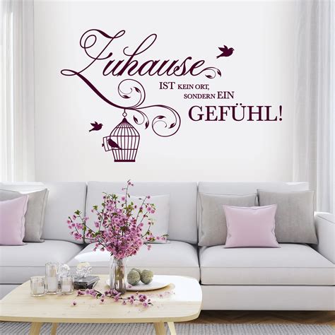 Das wandtattoo zuause ist. wird ein herzliches gefühl in ihre räume bringen. Wandtattoo Sprüche - Zuhause ist ein Gefühl