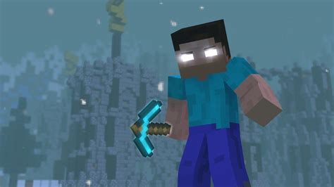 Minecraft Herobrine Pickaxe Wallpapers Wallpaper Cave