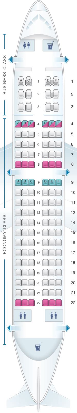 Seat Map Avianca Airbus A319