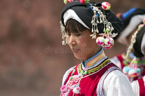 Yi Minority Woman In Traditional Clothes Editorial Photography Image