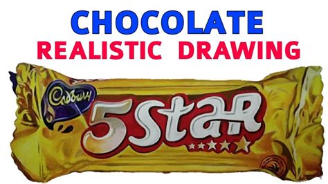 Drawing A Realistic Chocolate Bar Youtube