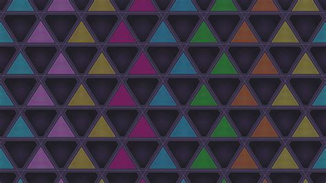 Wallpaper Triangles Triangle Symmetry Multicolored Hd Picture Image