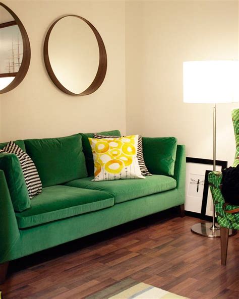 This bright jewel green sofa is in the march issue of better homes and gardens. Green Velvet Sofa Ikea Ikea Archives Toward Sunlight - TheSofa