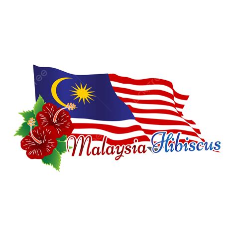 Malaysia Hibiscus Flag Melayu Malaysia PNG And Vector With Transparent Background For Free
