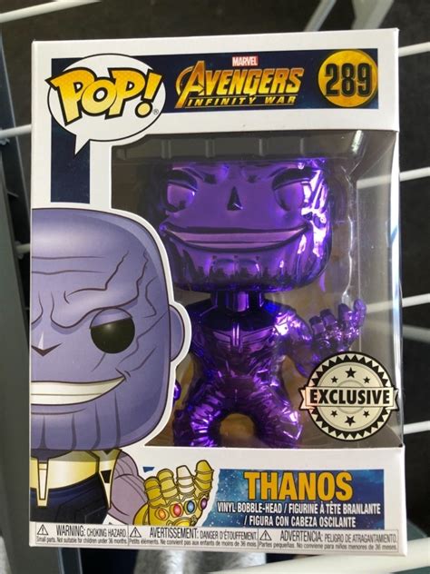 Funko Pops Thanos Infinity War Purple Chrome Mejor Precio
