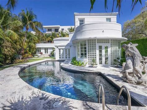 South Beach Miami Art Deco Pool Villa Mansion Estate Beverlymansbridge