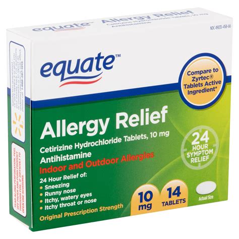 Equate Allergy Tablets 10 Mg 14 Count