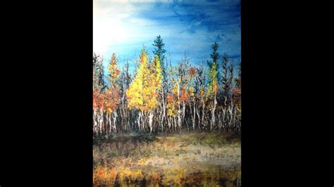 Realistic Autumn Landscape Acrylic Canvas Painting Youtube