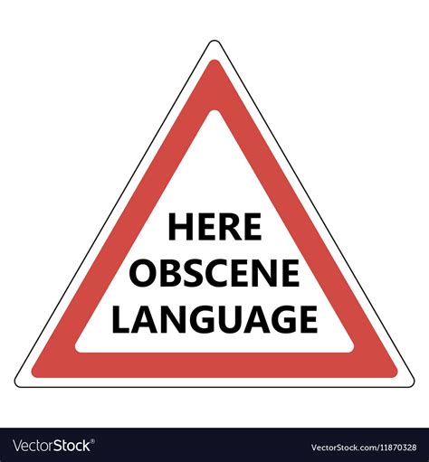 Here Obscene Language Sign Royalty Free Vector Image