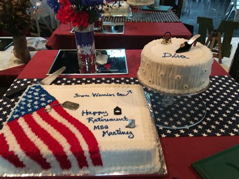 22 retirement gifts to properly send them off on their next adventure. Military retirement party cake table set up … … | Military ...
