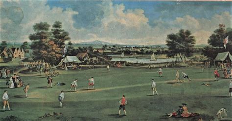 Brading Community Archive Btt 1197 Print Of Oil Painting Cricket