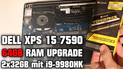 64gb Ram Upgrade 😱 Dell Xps 15 7590 Geht Das Teil 1 Youtube