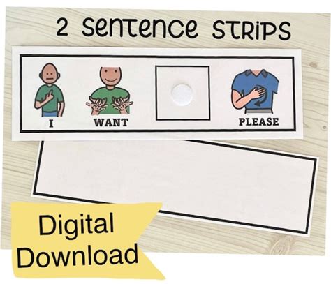 Sentence Strips I Want Please And Blank Etsy