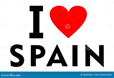 I Love Spain Stock Illustration Illustration Of Text 109276365