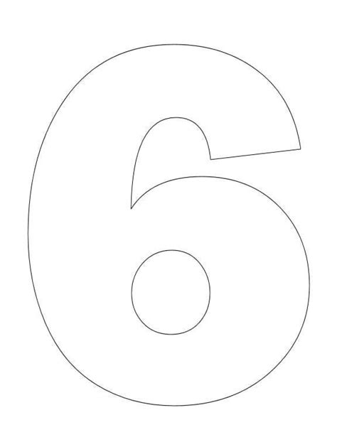 Simple Number Six Coloring Page To Print Coloring Pages Coloring