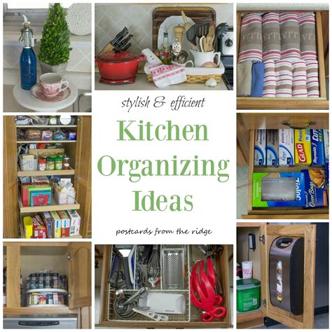 You can use these baskets to organize things like oils, towels, and cleaning supplies. Kitchen Organization Tips | Postcards from the Ridge