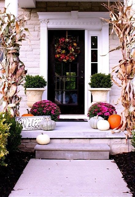 Purple Mums And Pumpkins Love This Fall Decorations Porch Fall